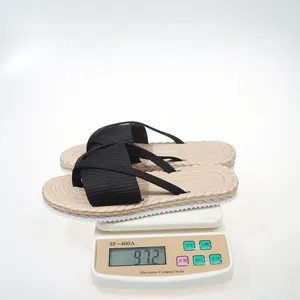 Lightweight black strap summer flat sandals for women shown weighing only 97.2 grams