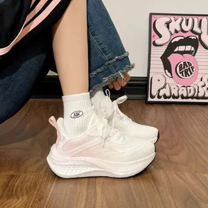 Women Fashion Mesh Breathable Dad Sneakers Platform Non-Slip Running Shoes Casual Sport Student Walking Shoes