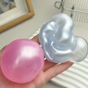Pearlescent Coconut Oil Squishy Ball Stress Relief Toy Handmade Squeeze Fidget Toy Ball For Adults Children Anxiety Relief