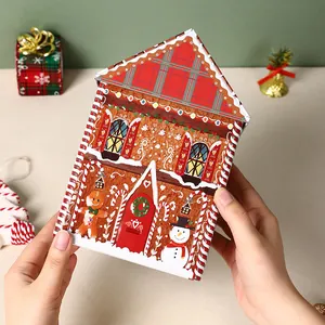 Festive gingerbread house-shaped tin box for Christmas gift packaging and storage