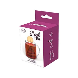Infuseur à thé humoristique en forme de fesses en silicone avec boîte cadeau Stool Tea