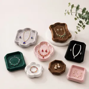 Professional velvet jewelry display trays in various shapes and elegant assorted colors