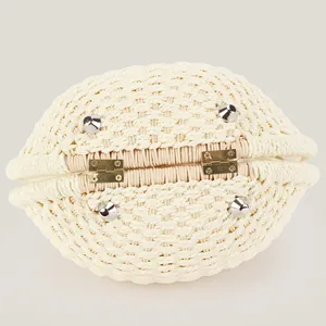 Sac à main en forme de coquillage tissé à la main avec pieds de protection