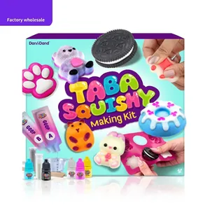 Kit completo fai-da-te per squishy per bambini con stampi colorati a tema dolci