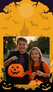 Happy children showing waterproof Halloween cartoon glow-in-the-dark tattoo stickers