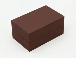 Hochwertige braune matte PU-Leder Uhrenbox mit Klappdeckel in elegantem Design