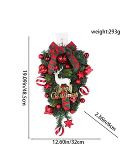 Spécifications de taille pour décoration murale de Noël en forme de sapin inversé