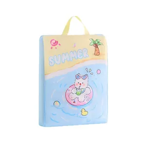 3D portable mesh laundry bag with cute summer cartoon cat design for bra protection