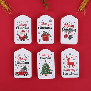 Christmas Gift Tags Paper Hang Tags Merry Christmas Festive Party Present Packaging Decorative Labels Cardstock