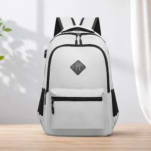 Sac à Dos Décontracté en Nylon Unisexe Grande Capacité Sac d'École Voyage Imperméable Avec Port USB