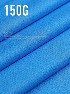 Blue 150g breathable polka-dot fabric for men's quick-dry athletic running T-shirts