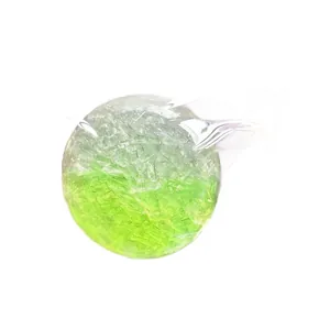 Creative green and clear ice-textured squishy stress relief toy sugar ball for adults