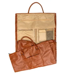 Innenstruktur der 2-in-1 Kleidertasche mit Fächern und Reißverschlüssen