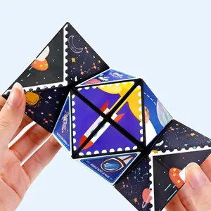3D Oneindige Magische Kubus puzzel stressverlichtend speelgoed met ruimte thema motief