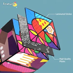 3D oneindigheidskubus met gecoate stickerlaag en hoogwaardig kunststof