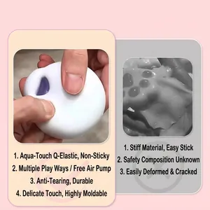 Jouet squishy mochi blanc fait main pour soulager le stress avec une texture douce