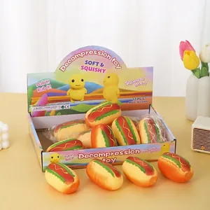 Simulatie Hotdog Knijpspeelgoed Realistisch Voedselmodel Decompressie Knijpen Stressvermindering Speelgoed Zacht Nieuwigheid