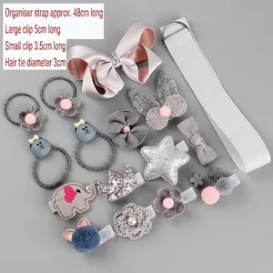 Ensemble complet d'accessoires cheveux mignons pour enfants avec nœuds couronnes et étoiles