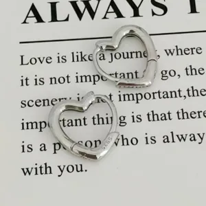 Minimalistische Herz Creolen Kupfer Versilbert Süßer Schmuck Für Damen Mit 925 Sterling Silber Ohrstecker Stift Herz Ohrschnallen