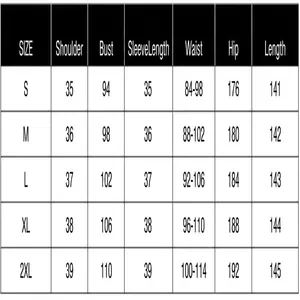 Detailed size chart for French vintage dress showing measurements from S to 2XL