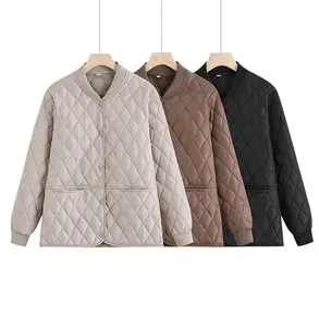 Oversized gewatteerde bomberjacks voor dames in drie kleuren voor herfst winter