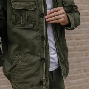 Veste cargo militaire pour homme vert olive de qualité pour l'alpinisme et la randonnée