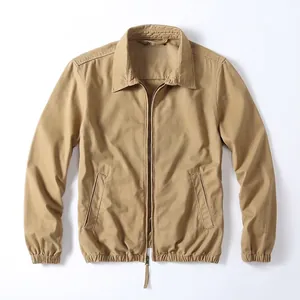 Chaqueta de Trabajo Casual para Hombre Algodón Solapa Cremallera Ropa de Abrigo Holgada Moda Color Sólido Camuflaje Chaqueta para Hombre Abrigo de Otoño