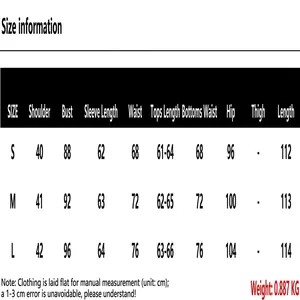 Detailed size chart for elegant pink satin blazer and skirt set with all measurements