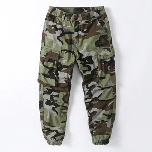 Vintage men's camouflage cargo jogger pants with loose fit and premium cotton fabric