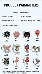 Tableau de dimensions détaillé pour porte-clés et pendentifs en strass