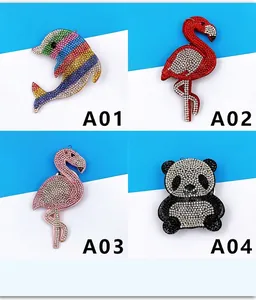 Breloques animalières en strass brillants pour porte-clés et sacs de luxe DIY
