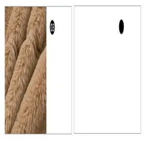 Detailed macro view of soft brown plush faux fur fabric for women's winter jacket