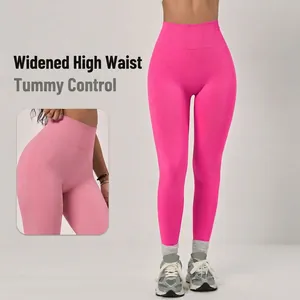 Nahtlose Yoga-Leggings mit hoher Taille, Bauchkontrolle und Push-Up-Effekt