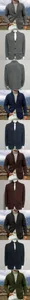 Multi-color men's thick knit cardigan jackets with ribbed texture and button closure