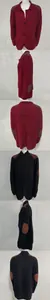Men's slim fit knitted cardigan sweater with shoulder and elbow patches in two colors