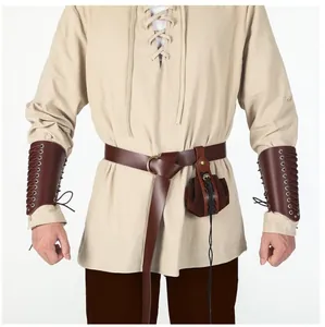 Set completo da uomo per costume da pirata medievale rinascimentale di 4 pezzi