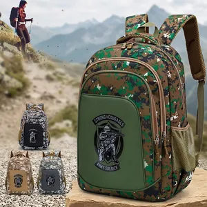 Durable camouflage children's backpack for outdoor and school use