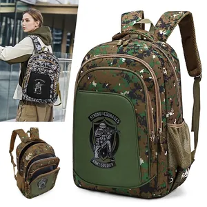Professional camouflage school backpack for kids with durable tactical army soldier design