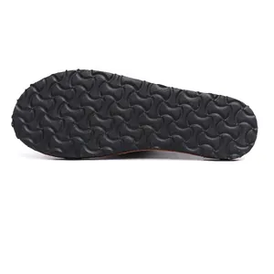 Detailed view of the black textured anti-slip sole for summer casual beach sandals