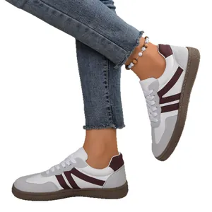 Stylish women's colorblock GAT sneakers with comfortable flat soles and sporty design