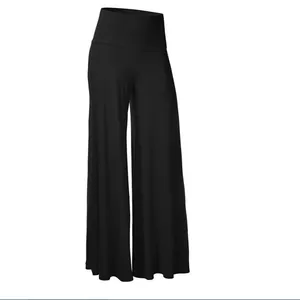 Women Casual High Waist Wide Leg Pants Solid Color Comfortable Loose Straight Trousers For Spring Autumn Ladies Fashion Bottoms