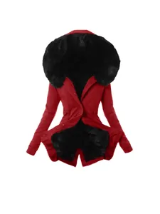 Parka Invernale Spesso da Donna Giacca Imbottita Caldo Cappotto con Cappuccio in Ecopelliccia Coulisse Media Lunghezza Antivento