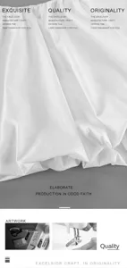 Close-up of white pure cotton fabric texture and garment manufacturing process details