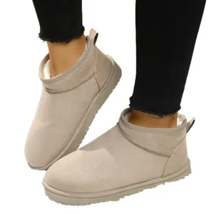Cozy women's short snow boots featuring warm faux fur lining and thick platform soles