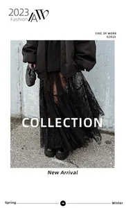 Detail of elegant black sheer lace fabric texture on a fashion maxi skirt