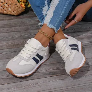 Scarpe Sportive Casual da Donna in Tessuto Traspirante Patchwork in Scamosciato Sneakers Leggere per Corsa e Viaggi