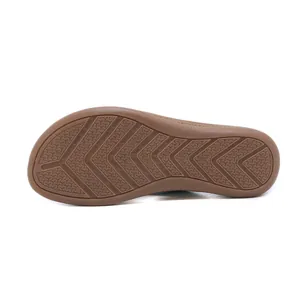 Detailed view of the non-slip sole pattern for retro wedge sandals
