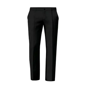 Klassische schwarze einfarbige Business-Casual-Anzughose mit geradem Bein für Herren