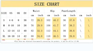 Comprehensive size chart for women's polka dot loose casual mid-waist denim jeans