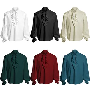 Kollektion mittelalterlicher Gothic-Rüschenhemden in verschiedenen Farben für Damen und Herren
